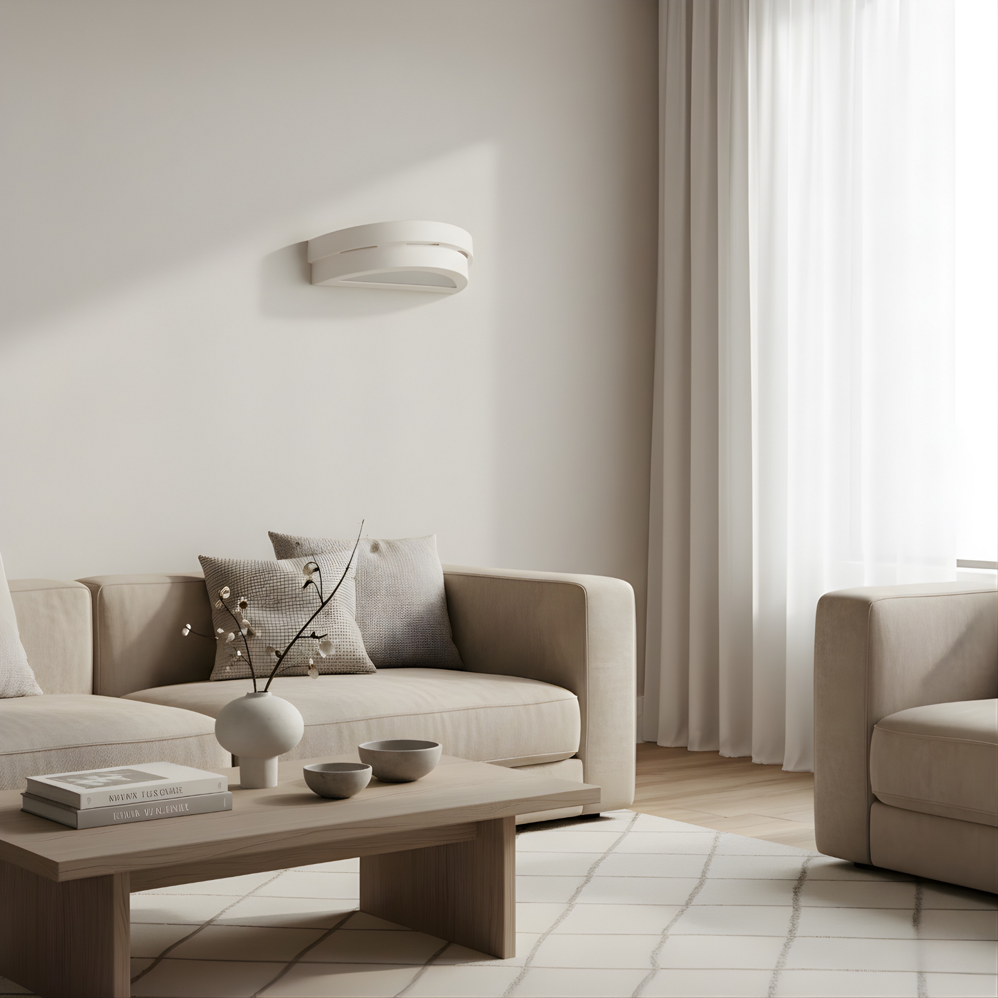 모던 화이트 세라믹 벽등 – 모델 Asterion