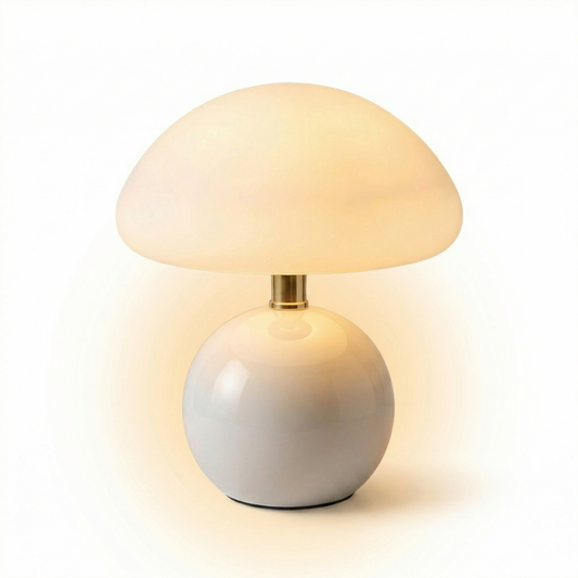 Lampe de table en céramique crémeuse pour chambre – Aureolys - Lumière
