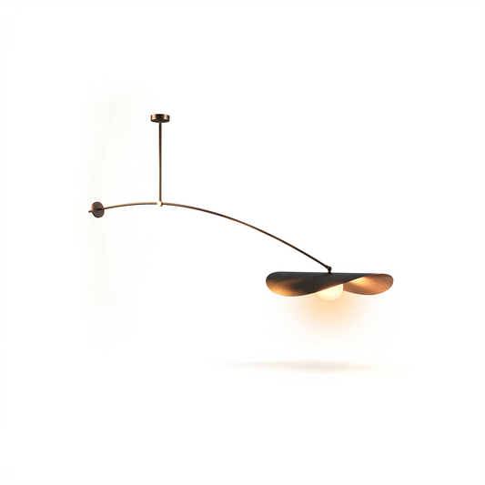 Plafonnier Contemporain Vidro Âmbar & Metal – Orbion - Lumière