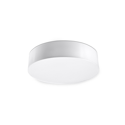Round minimalist white ceiling light – Model Arvenor
