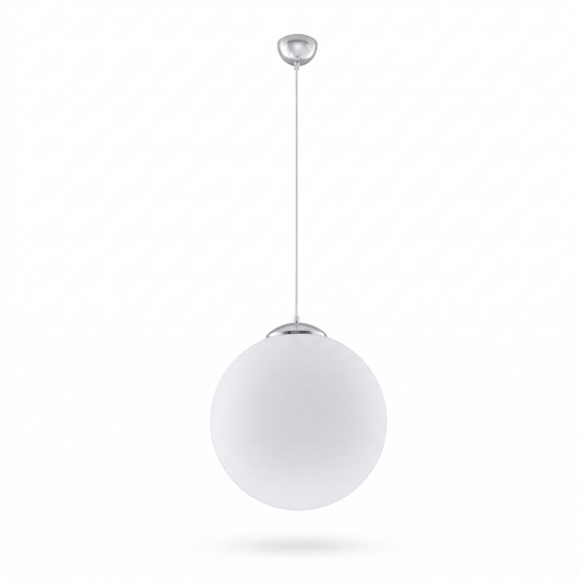 Suspension globe verre acier minimaliste – Modèle Arvénia