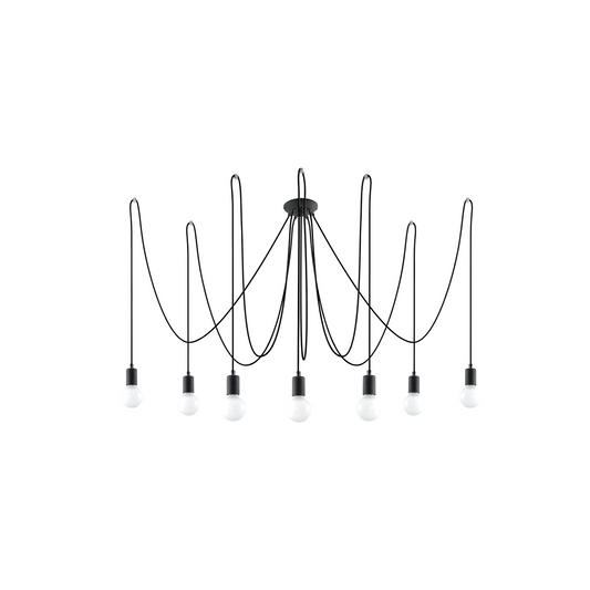 Lampadario minimalista nero a 7 luci - Arsidor