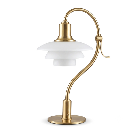 Lampe de table en verre et fer style Bauhaus – Auroldis