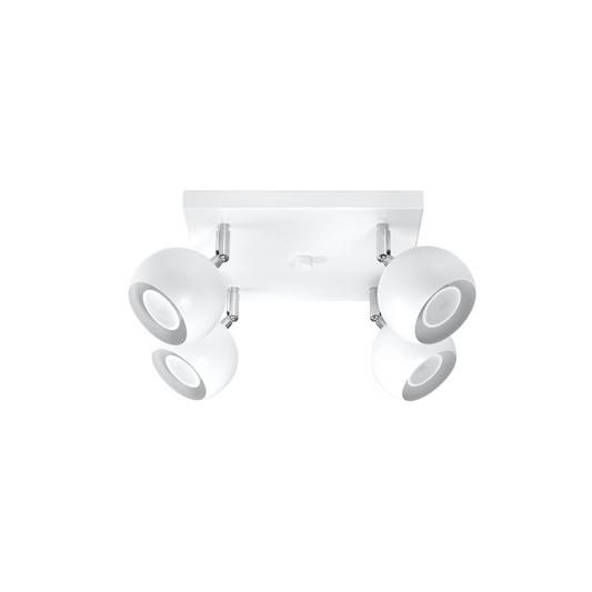 Modern white 4-light ceiling spotlight – Arionys