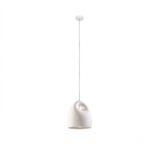 Suspension céramique blanche moderne pour salle à manger – Elaris