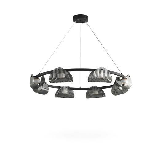 Suspension en verre fumé gris pour salle à manger – Orvelia