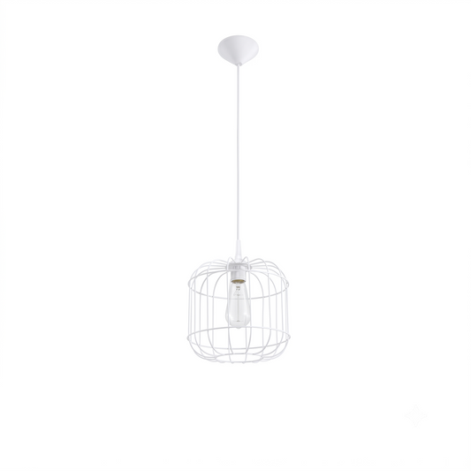 Suspension géométrique blanche réglable – Modèle Selvaria