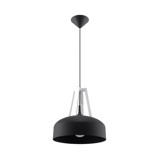 Black and wood dome pendant light for dining room – Noreldis