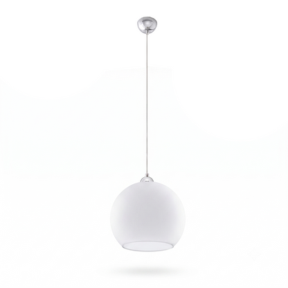 Suspensie bilă sticlă albă minimalistă – Nivéalis