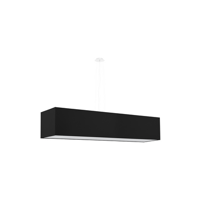 Minimalist rectangular black fabric chandelier – Elsinor model