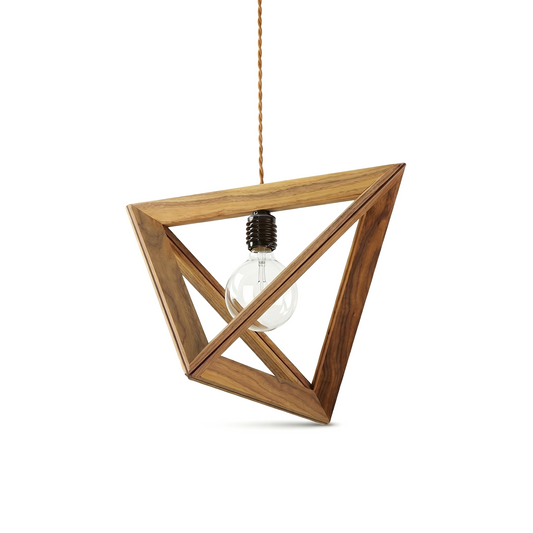 Art Deco Carved Wood Pendant Light – Lumysa