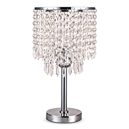 Elegant krystalklar bordlampe – Liora