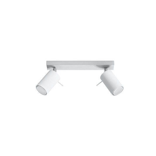 Plafonnier moderne acier blanc orientable – Modèle Arvenor