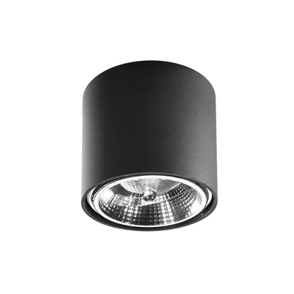 Plafonnier cylindrique noir moderne – Modèle Norexis
