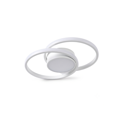 Modern LED ceiling light in white aluminum 6500K for bedroom – Caeluxi