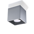 Modern gray aluminum cube ceiling light – Arkanis model