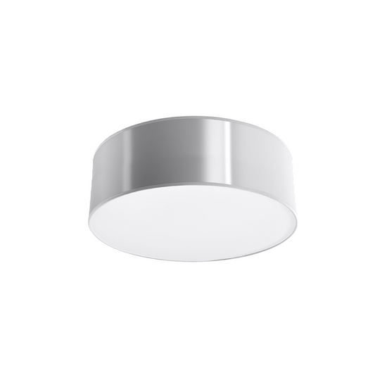 Round minimalist gray ceiling light for living room – Model Arkania