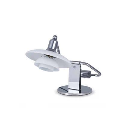 Lampe de Table Vintage en Verre et Acier – Oréa
