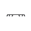 Modern black ceiling light with 6 adjustable spotlights – Modèle Orphéus