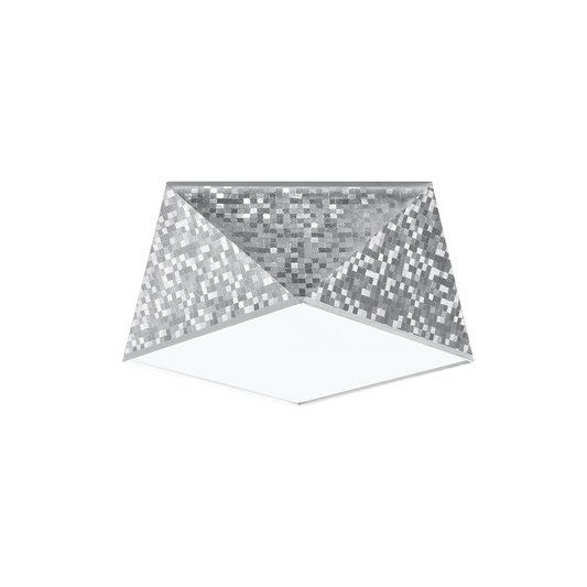 Moderní stříbrné geometrické stropní svítidlo do obývacího pokoje – Sylphara
