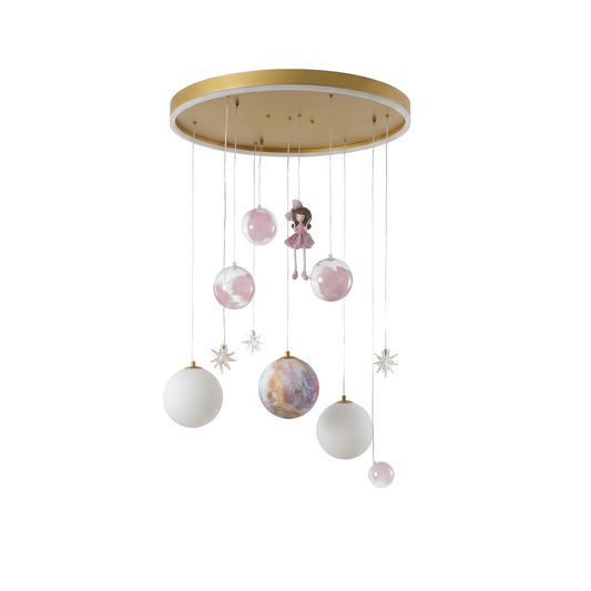 Lámpara Colgante Infantil LED Regulable Diseño Celestial – Dringas
