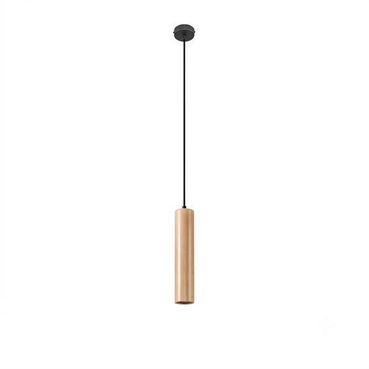 Scandinavian natural wood pendant light – Arelion