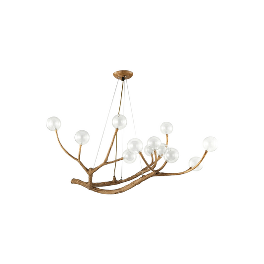 Moderner Trend-Luster mit Bernstein-Glas – Haloa