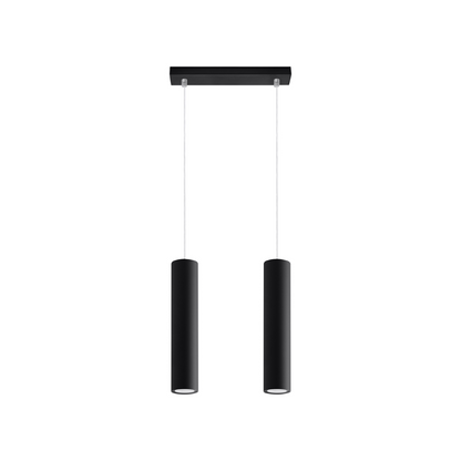 Modern black cylindrical pendant light – Modèle Neralis