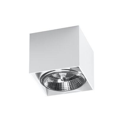 Plafonniere cubo branco moderno para interior - Arvion