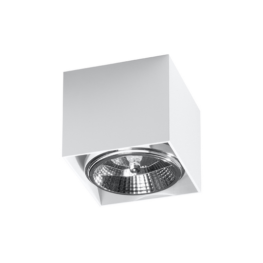 Plafonnier cube blanc moderne pour intérieur – Modèle Arvion
