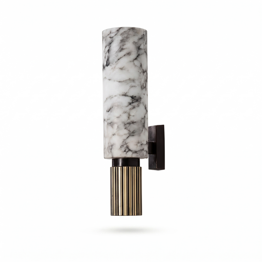 Contemporary Design Alabaster Marble Wall Sconce & Copper – Albâtre
