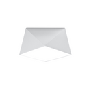 Moderne hvid geometrisk loftlampe til stue – Hexandor