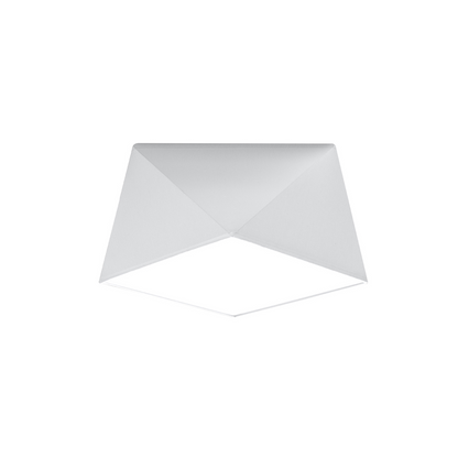 Moderne hvid geometrisk loftlampe til stue – Hexandor
