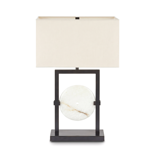 European Design Table Lamp in Metal and Refined White – Spectra