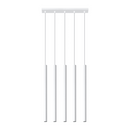 Suspensie cilindrică albă 5 surse living – Arvénis