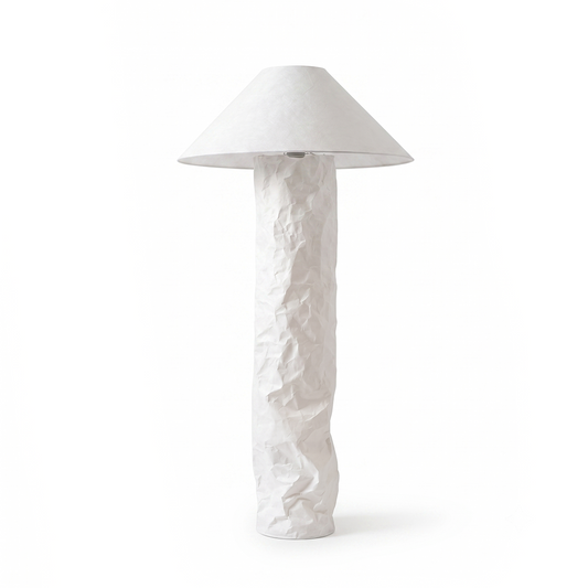 Lampe sur pied en fer et tissu pour salon – Armonéo