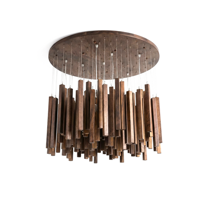 Suspension en bois doré pour salon – Zénithar