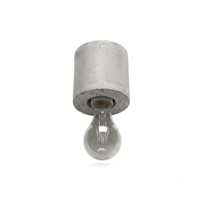 Candeeiro de teto cinza de concreto minimalista para sala de estar - Arkanor