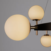 Lustre Contemporain Verre Sculpté Design Élégant Lumière 3000K – Ophéa