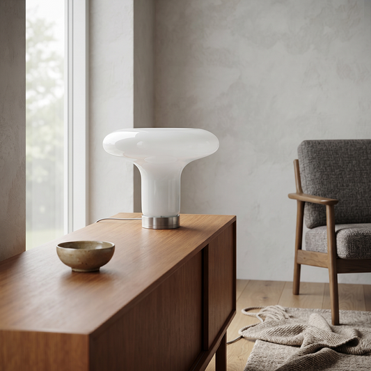 Luminária de Mesa em Vidro Estilo Art Déco - Célestino