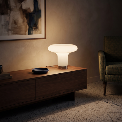 Luminária de Mesa em Vidro Estilo Art Déco - Célestino