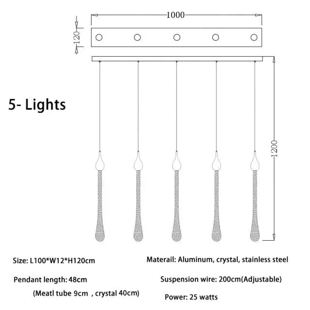 Lustre Cristal Doré pour Escalier – Oréade
