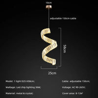 Lustre Cristal Doré pour Espaces Luxueux – Auréosial