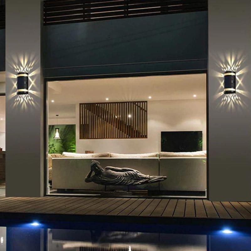 Applique Extérieure en Aluminium Noir pour Terrasse – Noctarion