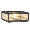 Outdoor floor lamp in black streaked glass – Veraluce