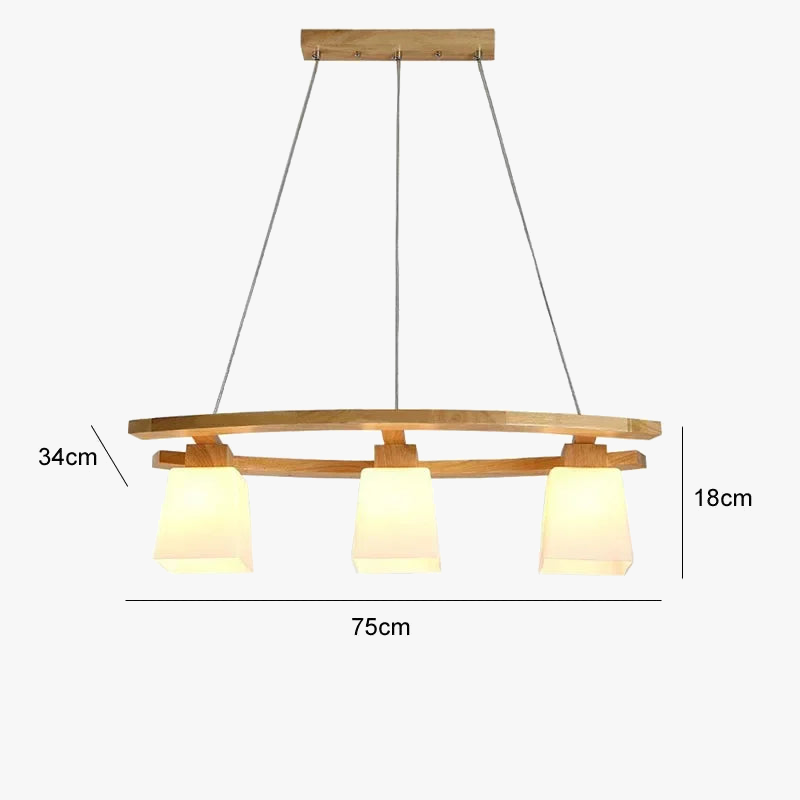 Suspension en bois style japonais moderne – Zenara
